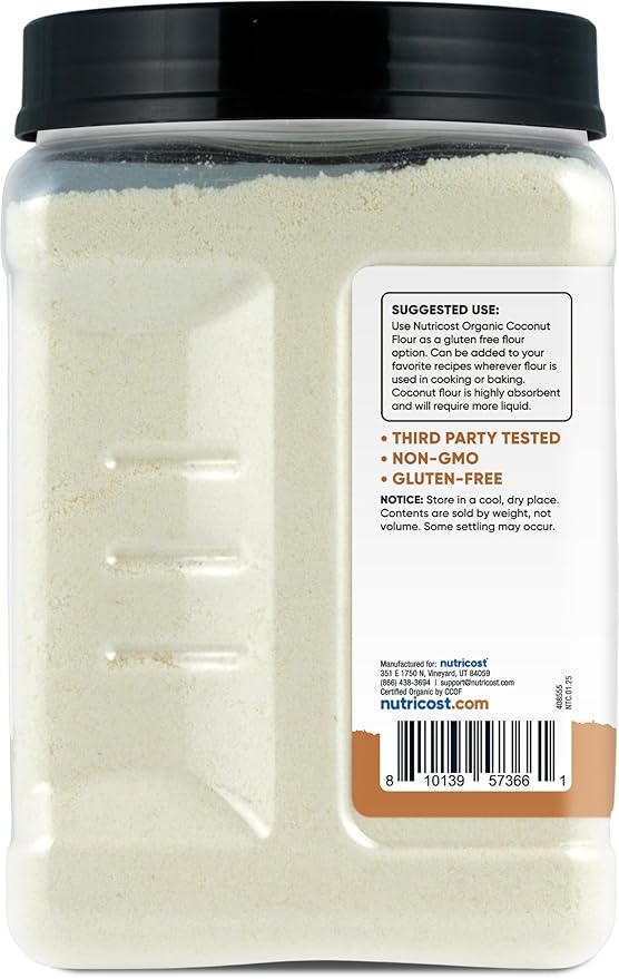 Nutricost Pantry Organic Coconut Flour (2 LB) - Gluten-Free, GMO-Free
