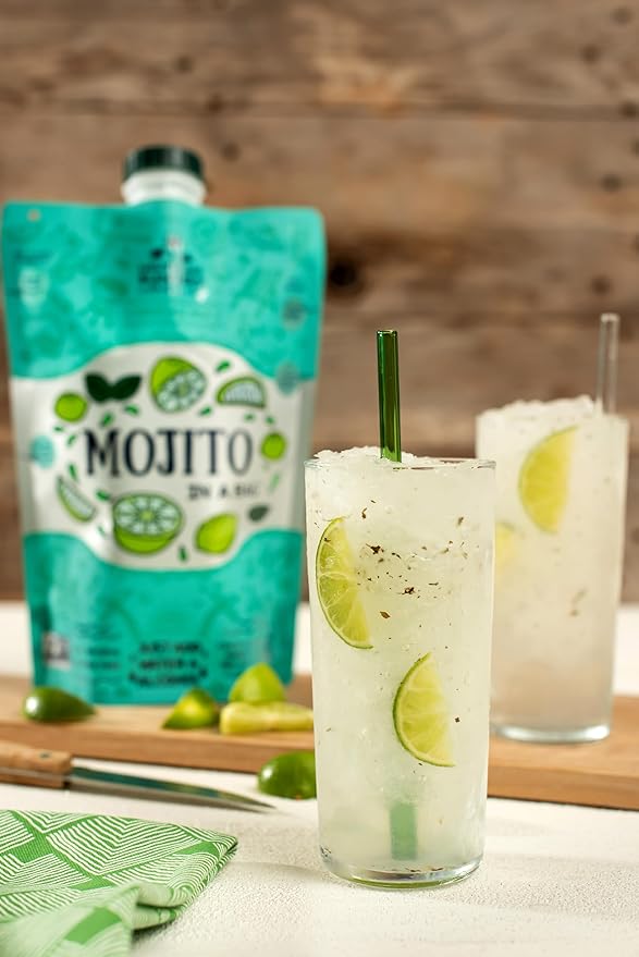 Lt. Blender's Mojito in a Bag - Makes 1/2 Gallon of Frozen Mix - Non-GMO Cocktail Mix for Slushies - Make a Cocktail, Wine Slushie or Mocktail - (Pack of 1)