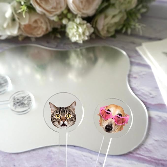 Custom Wedding Dog Stir Sticks, Personalized Pet Acrylic Cocktail Stirrers, Unique Wedding Drink Sticks, Reusable Acrylic Stirrers, Wedding Favors and Decorations Style 2