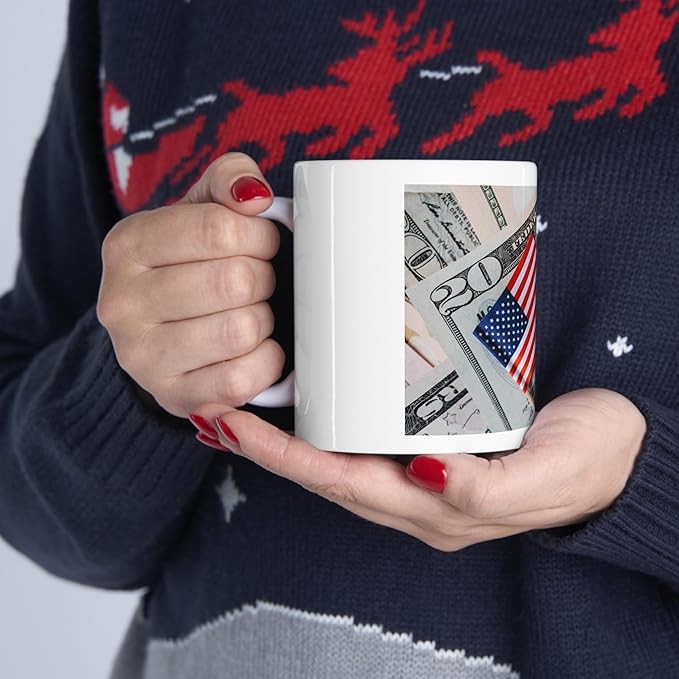 11 OZ Novelty Coffee Mugs - Christmas Gift (American Flag Theme)