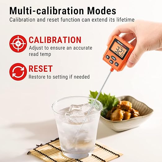 ThermoPro TP511 Digital Candy Thermometer with Pot Clip, Programmable Instant Read Food Meat Thermometer with 10'' Long Probe for Smoker Baking Grilling Candle Liquid Oil Deep Fry Thermometer