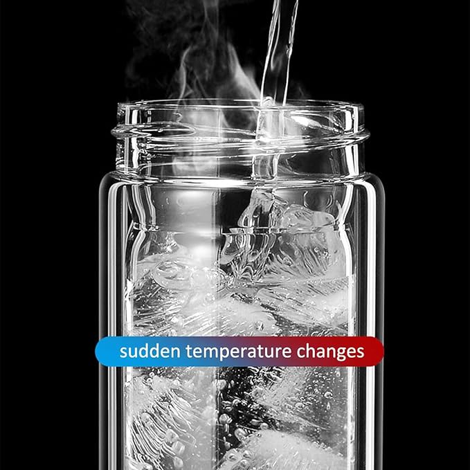 QUROXO 2025 New Tryteava Glass Infuser, Teava 3-In-1 Smart Tea Infuser with Cup Brush, Double-Layer Borosilicate Glass Tryteava Tea infusers Separation Cup (Pink, 350ml (12oz))