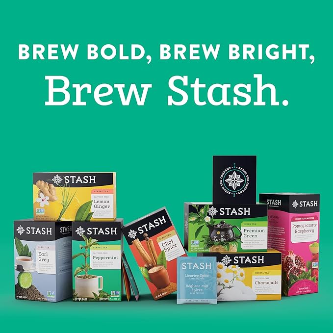 Stash Tea Peppermint Herbal Tea, 6 Boxes of 30 Tea Bags Each (180 Tea Bags Total)