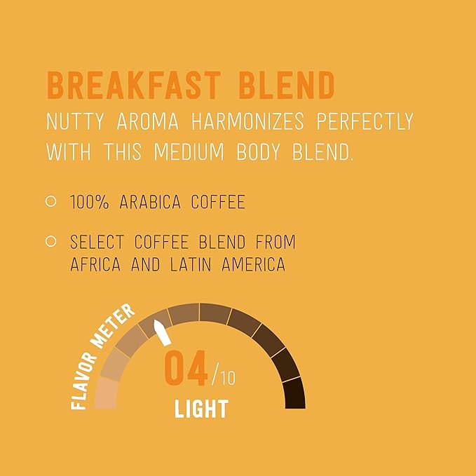 Amazon Brand - Happy Belly Decaf Light Roast Coffee Pods, Breakfast Blend, Compatible with Keurig 2.0 K-Cup Brewers, 100 Count