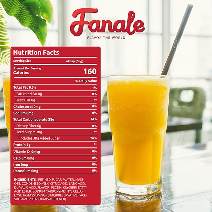 Fanale Premium Flavoring Concentrated Syrup for Bubble Tea 11 lb | Yogurt Flavor Syrup | for Boba Tea, Smoothies, Slushes, Desserts | 11lb | Pack of 4 | SRP180-CS