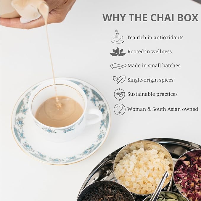 The Chai Box - Sweet Monsoon - Premium Chai Tea - Featured in Oprah's Favorite Things - Loose Leaf Black Tea w/Sweet mangoes, luscious coconut, cinnamon and clove - 2.5oz