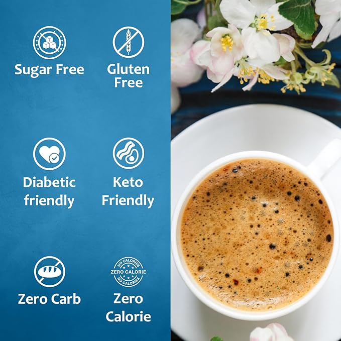 Syruvia Sugar Free Coffee Syrup, French Vanilla Flavored Syrup for Drinks, Lattes, and Desserts – 25.4 fl oz, With Pump