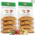 Italian Semi-Soft Pistachio and Cranberry Biscotti | Made in Tuscany, Italy | Stildolce Traditional Authentic Biscuits, Pack of 2