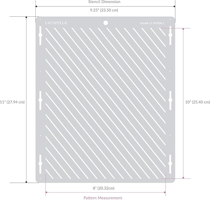 Cake Baking Stencil - Seamless Delicate Pattern for Decorating Tall Double Barrel Cake to Use with Buttercream, Royal Icing, Ganache, Paint, Airbrush (Lumina)