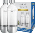 FIZZIT 1L Carbonation Bottles – 2 Pack | Value Set | Compatible with SodaStream & Most Soda Makers | BPA-Free PET, Reusable, Eco-Friendly with Hermetic Sealing Caps (Universal-Bottles)