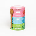 JusTea HOLIDAY TEA TRIO | Stacking Tins Variety Pack with Hand Carved Tea Spoon | Loose Leaf Tea | Variable Caffeine | Award-Winning | Fair Trade | Non-GMO