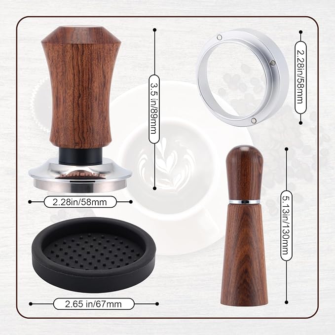 58mm Espresso Accessories Kit,Spring Loaded Calibrated Espresso Tamper,Wdt Tool Espresso and Dosing Funnel Set,Coffee Tamper Espresso Machine Accessories For 58 mm Portafilter Barista Tools
