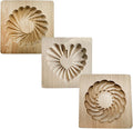 Wooden Cookie Biscuit Mold, 3D Baking Mold, Embossing Craft Decorating Baking Tool, Suitable for Halloween Thanksgiving Christmas Kitchen DIY (Cookies-A-3PCS)