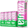 Zevia Zero Sugar Energy Drink, Watermelon, 12 oz Cans (12-Pack) – Naturally Sweetened, Non-GMO Project Verified, Gluten-Free, Vegan