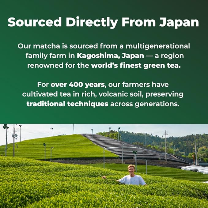 Tenzo Single Serve Matcha Green Tea Powder - Matcha Power Single Serve Sticks - Ceremonial Grade - Organic Matcha Green (10 Count)