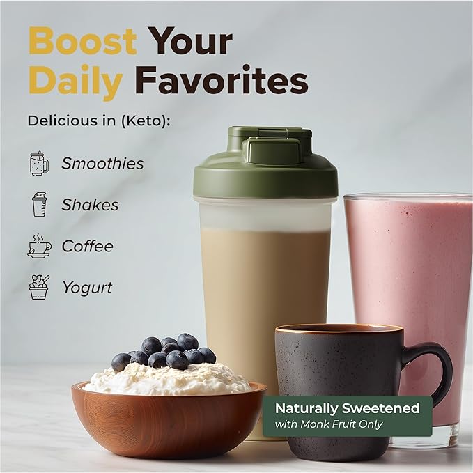 MCT Oil Powder Coffee Creamer - Stevia Free (Regular, French Vanilla)