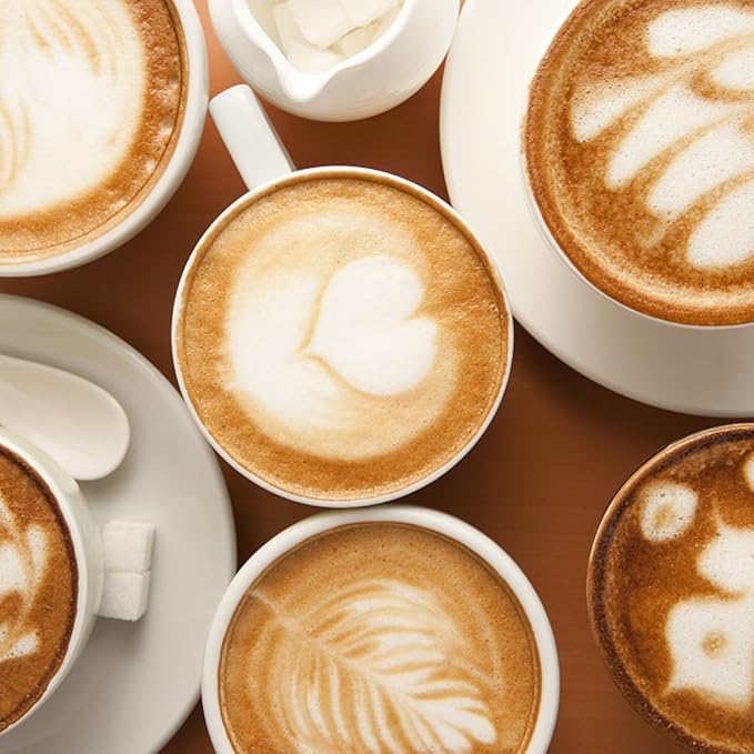 16Pcs Plastic Coffee Stencils Various Patterns Art DIY Mold Tools for Cappuccino Chocolate Latte Barista Template