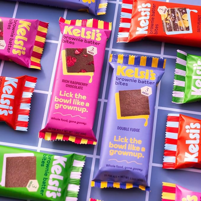 Kelsi's Brownie Batter Bites 8 x 1.5oz Dairy Free/Gluten Free Dessert/Soy Free Chocolate/Paleo Candy (Double Fudge)