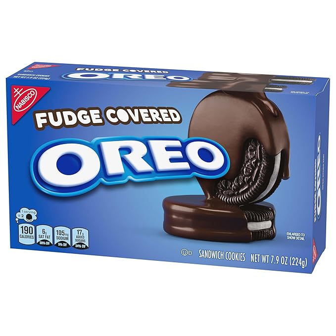 OREO Fudge Covered Chocolate Sandwich Cookies, Original Flavor, 12 - 7.9 oz Boxes