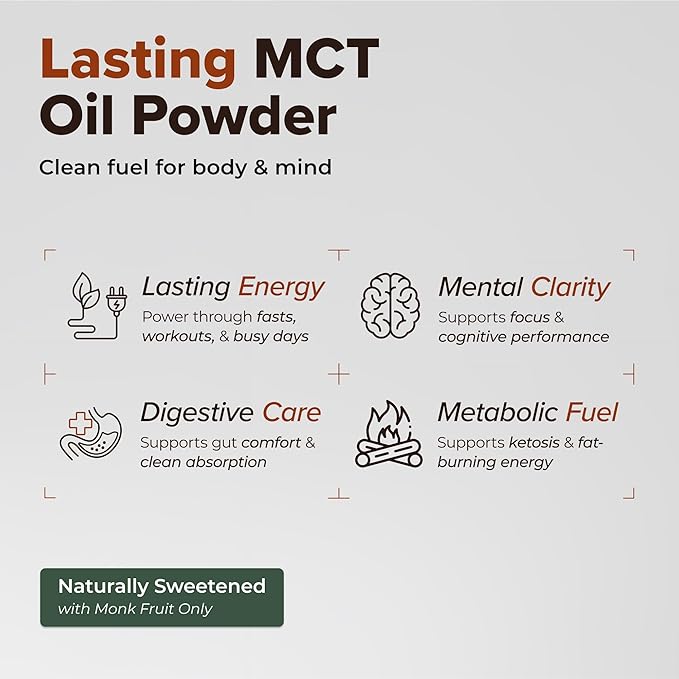 MCT Oil Powder Coffee Creamer - Stevia Free (Regular, Hazelnut)