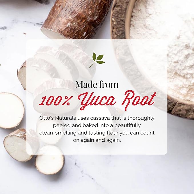 Otto's Naturals Multi-Purpose Cassava Flour, Non-GMO, Gluten-Free, Grain, Nut and Gum-Free, 1-to-1 Wheat Flour Alternative, Paleo, AIP, 2 lb