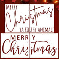 Christmas Stencils for Painting Doormat 27"x16" Large Christmas Stencils for Crafts Reusable Welcome Holiday Drawing Templates for Wood Fabrics Door Mat Window Glass Winter Decor