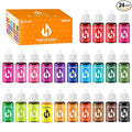 Food Coloring Liquid Food Color 24 Colors Herbeklab Water Based Food Dye Slime Coloring Dye Neon Food Coloring for Baking Icing Cake Decorating, 0.35 fl oz/bottle