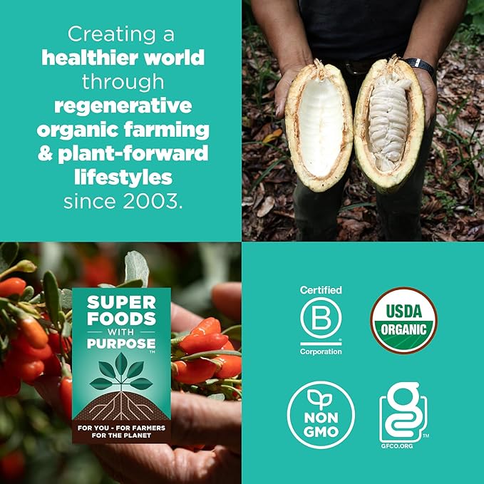 Navitas Organics Superfood Power Snacks, Cacao Goji, 8 oz. Bag, 11 Servings — Organic, Non-GMO, Gluten-Free