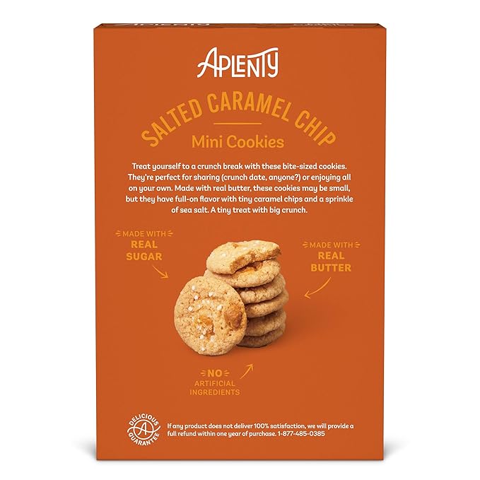 Aplenty, Salted Caramel Chip Mini Cookies, 8 oz
