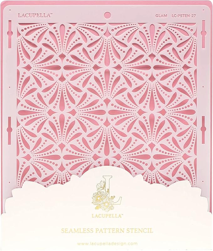Cake Decorating Stencil for Tall Buttercream Cake, Royal Icing, Ganache, Paint, Airbrush (Glam)