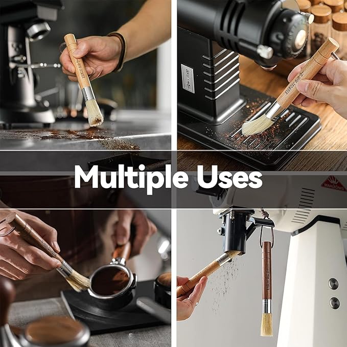 MHW-3BOMBER Coffee Knock Box Mini Espresso knock box Square Non-Slip With Removable Knock Bar (White Set, 1.2L)