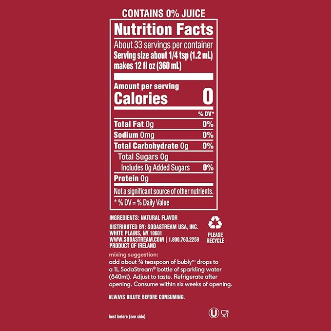 SodaStream bubly Drops, Grapefruit, 1.36oz (Pack of 3)