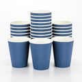 Restaurantware-12 Ounce Disposable Coffee Cups, 500 Ripple Wall Hot Cups For Coffee - Lids Sold Separately, Rolled Rim, Midnight Blue Paper Insulated Coffee Cups, For Hot Coffee, Tea, And More