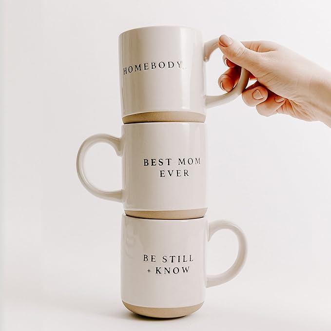 Sweet Water Decor Be Still and Know Mug - Religious Christian Coffee Mug - Inspirational Bible Verse - 14oz Stoneware Coffee Cup - Microwave & Dishwasher Safe