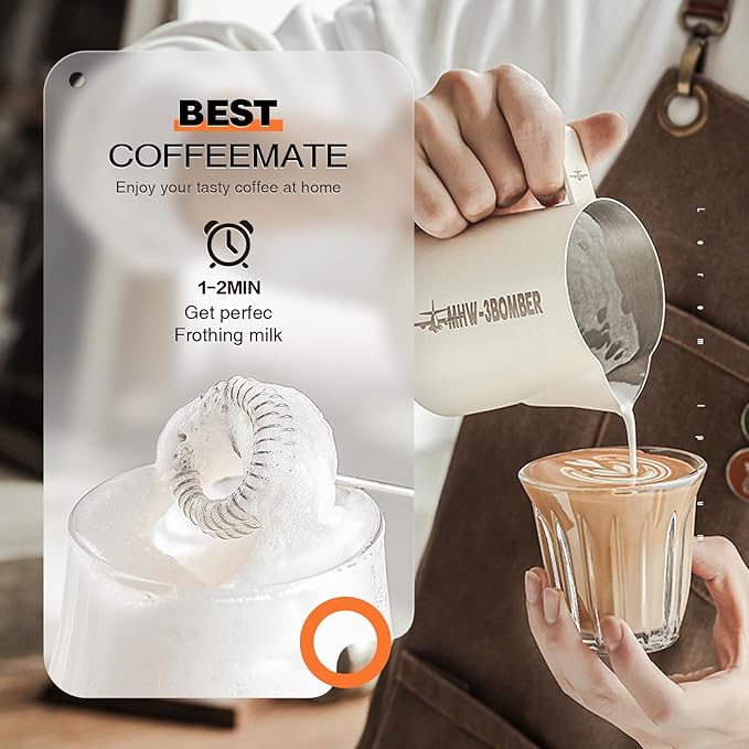 Milk Frother Rechargeable Handheld Electric Whisk Coffee Frother Mixer with 2 Stainless whisks 3 Speed Adjustable Foam Maker Blender for Coffee Matcha Latte Hot Chocolate(Pure black)