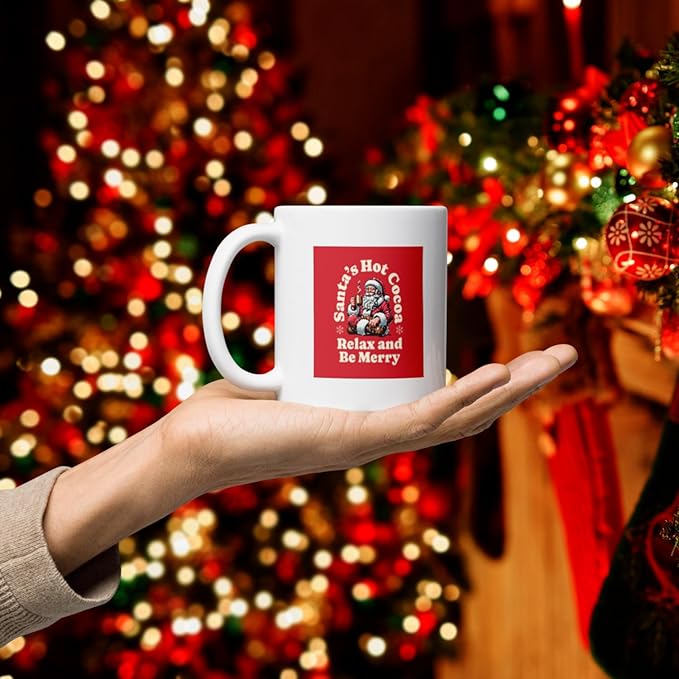 11 OZ Novelty Coffee Mugs - Christmas Gift (Christmas-themed hot chocolate.)