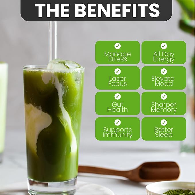PowderVitamin Organic Ceremonial Mushroom Matcha Certified Pesticide-Free Grass-Fed Collagen Types I & III 8 Fruiting Body Mushrooms Tested for Beta-Glucans Focus Digestion & Immunity 30 Servings