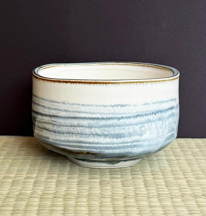 Japanese Traditional Handcrafted Mino Matcha Chawan Tea Bowl Cup Ceremony Tableware Pottery (Harugasumi)