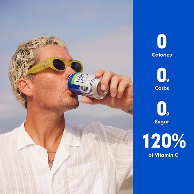 HOP WTR Sparkling Hop Water, Classic 12 Pack, Sugar Free, Low Carb Non Alcoholic Drinks, NA Beer, Adaptogen Drink, No Calories, Adaptogens & Nootropics for Added Benefits, 12 oz Cans