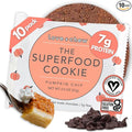 Love + Chew Tasty, Gluten Free Cookies - Pumpkin Chip 10 Count - Vegan - Healthy, Paleo, Non GMO Snacks - Individually Wrapped, Soft Baked Cookies - Made from High Protein Almonds - 2 Ounce Each