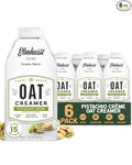 Elmhurst 1925 Pistachio Crème Oat Creamer - 16 Ounce (Pack of 6) Dairy-Free, Vegan, Kosher, Low Sugar, Shelf Stable Creamer Made with Oat Grains & Pistachios for Simpler Plant Based Alternatives