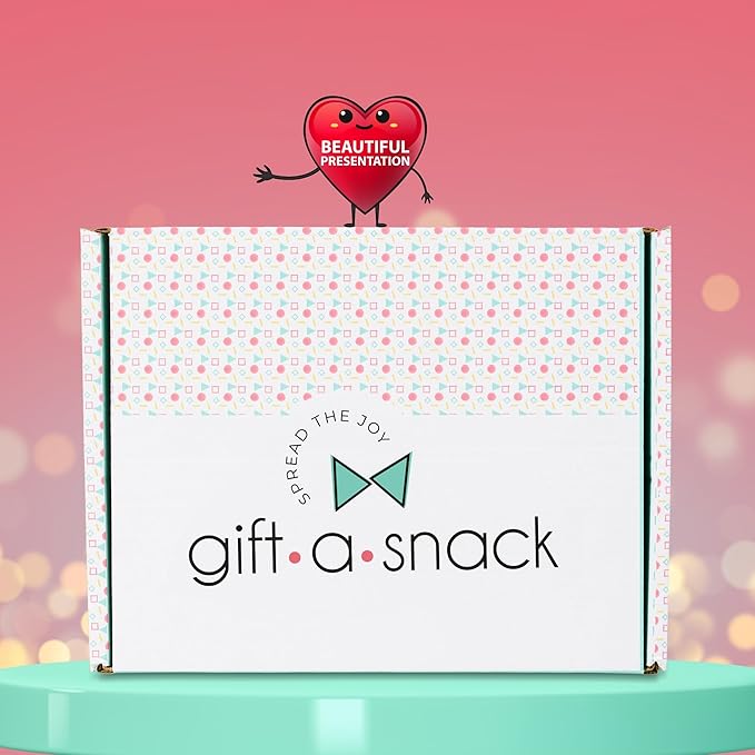 Gift A Snack - Thanksgiving, Holiday, Christmas Stocking Stuffer Snack Box Care Package Variety Pack + Greeting Card (200 Count) Birthday Sweet Treats Gift Basket, Candies Chips Crackers Bars