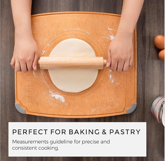 Elihome Cutting Pastry Board and 5-piece Premium Stainless Steel Kitchen Knife Set
