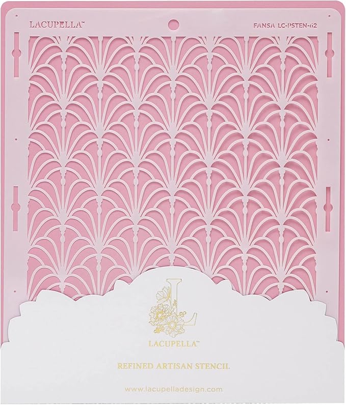 Large Cake Decorating Stencil (FANSA) Fan Art Deco Pattern