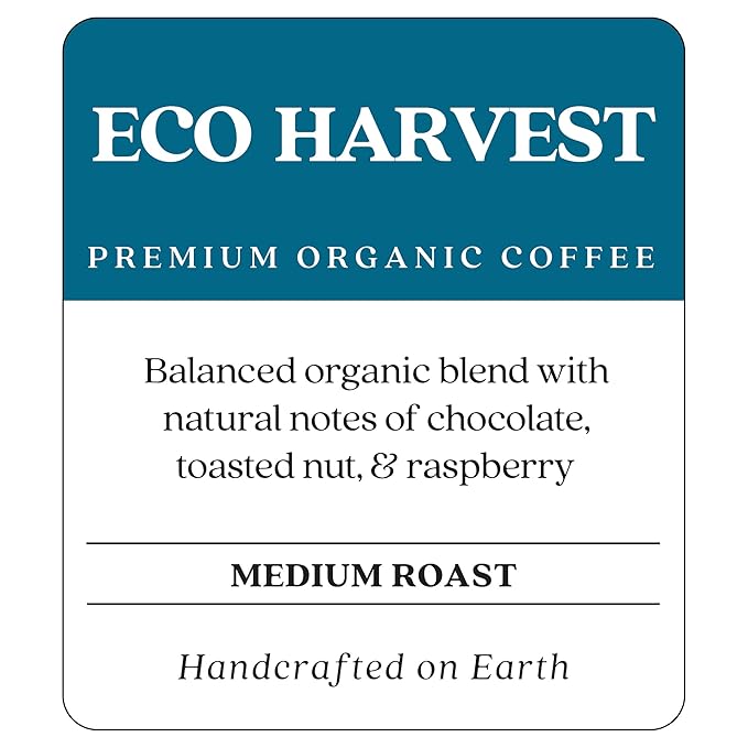 Copper Moon Ground Coffee, Organic Eco Harvest Blend, Medium Roast, 3 Bags (12 oz. Each)