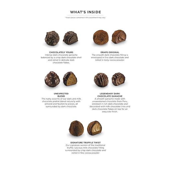Godiva Dark Chocolate Truffle Gift Box, Belgian Dark Chocolates with Ganache Center, Gourmet Gift for Birthdays, Holidays, Non-GMO & Kosher, 15 Pc