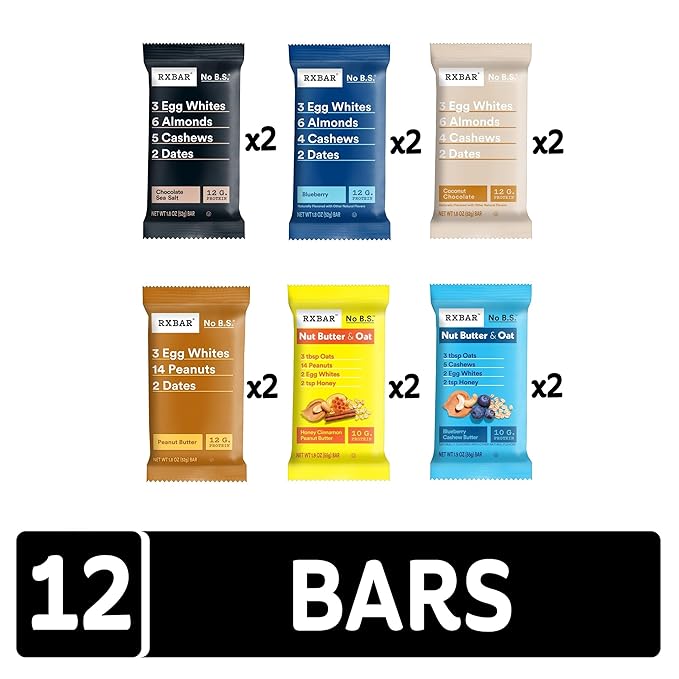 RXBAR Protein Bars, Snack Bars, Variety Pack (12 Count)