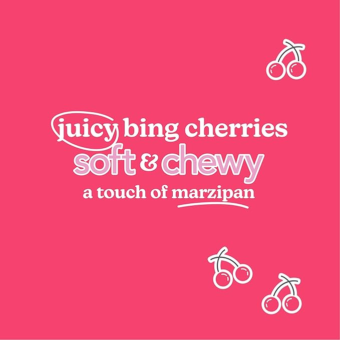 Love + Chew Superfood Soft Baked Cookies, Cherry Almond Flavor, Plant Based Cookie Made With Chia Seeds, Almonds & Cherries for Kids and Adults, Vegan Snacks, Gluten Free, Paleo, Non GMO, 60 Pack
