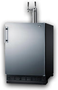 Summit Appliance 24" Wide Cold Brew Coffee Kegerator/Refrigerator Combo, Black Interior, Caster Wheels, Residential/Commercial Use (LHD, Cold Brew Coffee)