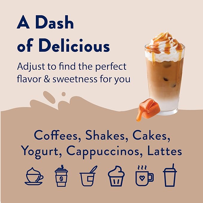 Jordan's Skinny Syrups Salted Caramel, Sugar Free Flavoring Syrup, 25.4 Ounce Bottle (Pack of 2)